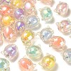 60Pcs 6 Colors UV Plating Rainbow Iridescent Acrylic Beads OACR-CJ0001-36-3