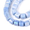 Anti-Tarnish Electroplate Glass Beads Strands GLAA-T025-8mm-10C-3
