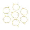 Brass Wine Glass Charm Rings X-EC067-1G-1