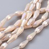 Electroplated Opaque Glass Beads Strands EGLA-L015-FR-B10-1