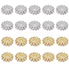 DICOSMETIC 20Pcs 2 Colors Brass Micro Pave Cubic Zirconia Bead Spacers ZIRC-DC0001-17-1