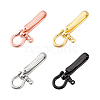 4Pcs 4 Colors Brass Shackle Clasps with Brass S Hook Clasps KK-PH0012-38-6