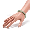 Natural Green Aventurine Beaded Stretch Bracelet BJEW-JB08483-02-3