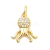 Brass Micro Pave Cubic Zirconia Charms KK-C139-29A-G-1