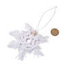 Christmas Snowflake Handmade Macrame Cotton Threads Pendant Decorations HJEW-JM02612-2