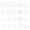 SUPERFINDINGS 24Pcs 4 Style Rack Plating Eco-friendly Brass Huggie Hoop Earring Findings KK-FH0006-62-1