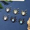 6Pcs 3 Colors Halloween Rack Plating Alloy Pendants PALLOY-FS0001-03-7