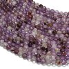 Natural Purple Phantom Quartz/Purple Lodolite Quartz Beads Strands G-L661-A01-5mm-4