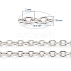 3.28 Feet 304 Stainless Steel Cable Chains X-CHS-F006-02B-P-3