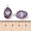 Natural Amethyst Oval Pendants X-G-C102-07P-03-3