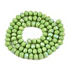 Electroplate Opaque Solid Color Glass Beads Strands EGLA-A044-P4mm-L30-2