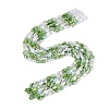 Electroplate Imitation Jade & Opaque & Transparent Glass Beads Strands EGLA-Q135-6x8MM-01E-2