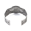Constellation Alloy Open Cuff Bangles for Women Men LS-BJEW-C064-01AS-12-3