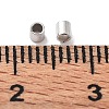 Rhodium Plated 925 Sterling Silver Spacer Tube Beads STER-Z006-01D-P-3