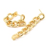 Rack Plating Brass Chain Ear Studs for Women EJEW-Q770-15G-2