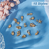   60Pcs 15 Style Electroplated Alloy Charms FIND-PH0006-30-3