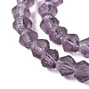 Imitate Austrian Crystal Frosted Glass Beads Strands EGLA-A039-T4mm-MD04-4