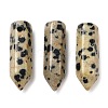 Natural Dalmatian Jasper Pointed Pendants G-C158-05B-1