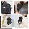 Fingerinspire 2Pcs Detachable PU Leather Tassel Epaulettes AJEW-FG0003-71-6