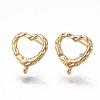 Brass Stud Earring Findings X-KK-T038-473G-1