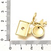 Brass Enamel Airplane & Earth & Camera European Dangle Charms KK-M309-18G-01-3