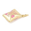 Brass Enamel Charms KK-Q028-17A-G-2