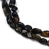 Dyed Natural Blue Tiger Eye Beads Strands G-Q060-D09-4