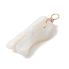 Natural Trochid Shell Pendants PALLOY-JF02809-02-4