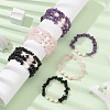 5Pcs 5 Style Natural Mixed Gemstone Chips Stretch Bracelets Set BJEW-JB09551-7