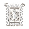 Brass Micro Pave Clear Cubic Zirconia Pendants KK-CBA6A75-48D-P-1