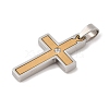 Ion Plating(IP) 304 Stainless Steel Pendants STAS-G346-07G-2