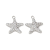 Brass Micro Pave Cubic Zirconia Pendants KK-C086-08P-1