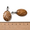 Natural Picture Jasper Pendants G-Z055-03P-25-3