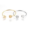 (Jewelry Parties Factory Sale)304 Stainless Steel Bangle Sets BJEW-P238-07-1