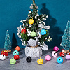 48Pcs 12 Colors Baking Paint Iron Bell Pendants IFIN-NB0001-43-5