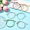 8Pcs 8 Colors Korean Waxed Polyester Cord Braided Bead Bracelets BJEW-FS00024-7