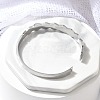 304 Stainless Steel Hinged Bangles for Women BJEW-A011-15P-3