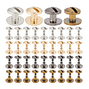 40Sets 4 Colors Alloy Screw Clasps BUTT-PH0001-30B-7