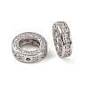 925 Sterling Silver Micro Pave Clear Cubic Zirconia Bead Frames STER-P061-01A-P-2