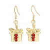 Christmas Theme Alloy Rhinestone Dangle Earrings EJEW-JE06627-04-2