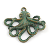 Octopus Zinc Alloy Big Pendants PALLOY-R065-106-FF-1