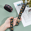 6 Yards 2 Colors Ethnic Style Embroidery Flat Polyester Elastic Triangle Jacquard Cord/Band OCOR-BC0007-68-3