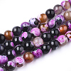 Natural Fire Crackle Agate Beads Strands X-G-S346-8mm-01-1