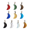 Kissitty 60Pcs 10 Colors Spray Painted Glass Pendants GLAA-KS0001-07-10