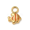 Ion Plating(IP) 304 Stainless Steel Enamel Charms STAS-G351-05G-01-1