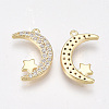 Brass Micro Pave Cubic Zirconia Pendants KK-T038-510G-2