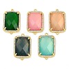 Rack Plating Brass Micro Pave Cubic Zirconia Pendants KK-R165-07G-1