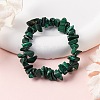 Unisex Chip Natural Malachite Beaded Stretch Bracelets BJEW-S143-34-1