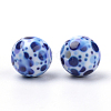 Opaque Printed Acrylic Beads MACR-S271-10mm-13-2