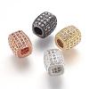 Brass Micro Pave Cubic Zirconia Beads ZIRC-F062-14-1